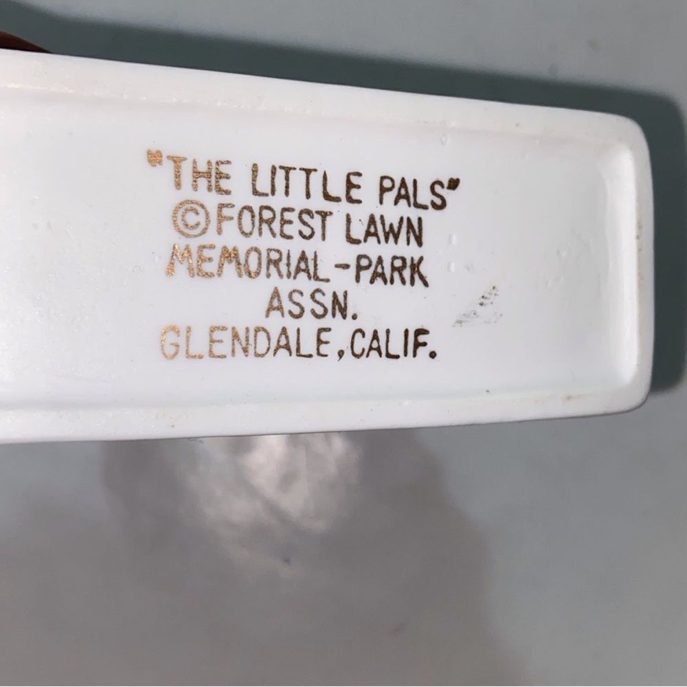 The Little Pals Lawn Memorial-Park Assn Glendale,Calif Bisque Porcelain Figures - Picture 5 of 14